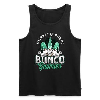 Bunco Feeling Lucky With My Party Game Bunco Lover - Men's Premium Organic Tank Top - black - Front - Michal (187cm)