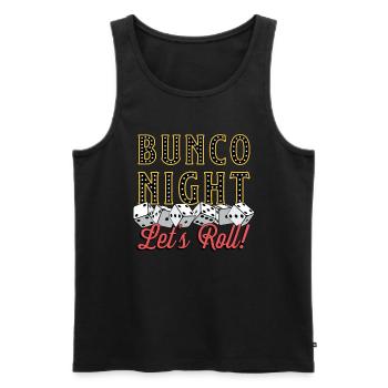 Bunco Night Let's Roll Bunco Squad Party Game - Men's Premium Organic Tank Top - black - Front - AI Model Male 178 light (178cm)