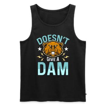 Beaver Dam Doesn't Give A Dam Loves Rodent Animals - Men's Premium Organic Tank Top - black - Front - Michal (187cm)