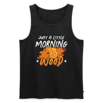Beaver Dam Just A Little Morning Wood Zoo Animals - Männer Premium Bio Tank Top - Schwarz - Vorne - Michal (187cm)