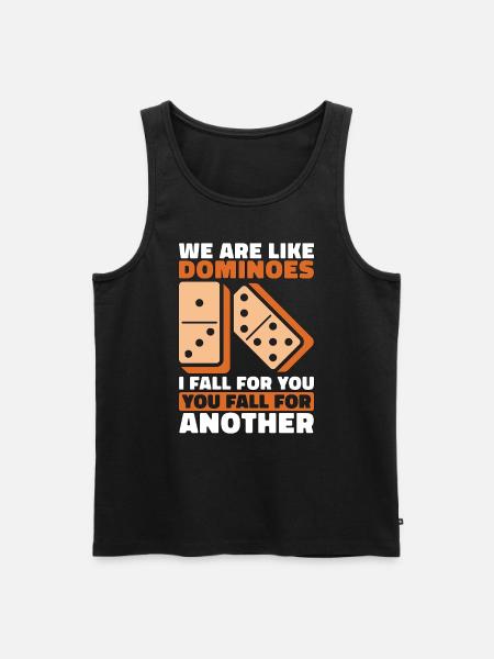 Domino Jesteśmy jak miłośnik gier planszowych Domino - Ekologiczny tank top męski Premium - czarny