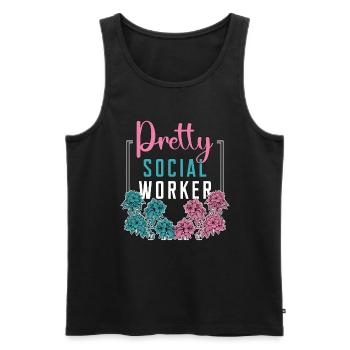 Social Service Pretty Social Worker Socialist Aide - Männer Premium Bio Tank Top - Schwarz - Vorne - Michal (187cm)