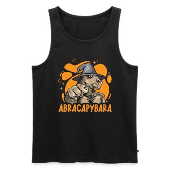 Capybara Abracapybara Large Rodent Capybara Lover - Männer Premium Bio Tank Top - Schwarz - Vorne - AI Model Male 178 light (178cm)
