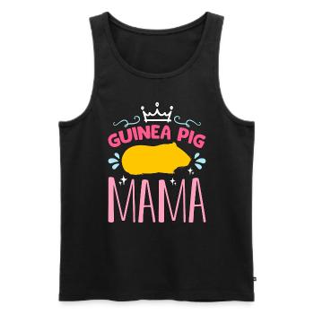 Guinea Pig Mama Cavy Pet Hamster Animal Lover - Men's Premium Organic Tank Top - black - Front - Michal (187cm)