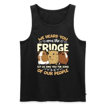 Guinea Pig We Heard You Open The Fridge Hamster - Men's Premium Organic Tank Top - black - Front - AI Model Male 178 light (178cm)