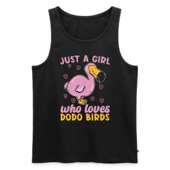 Dodo Bird juste une fille qui aime les oiseaux incapables de voler - Débardeur bio Premium Homme - noir - Devant - Michal (187cm)