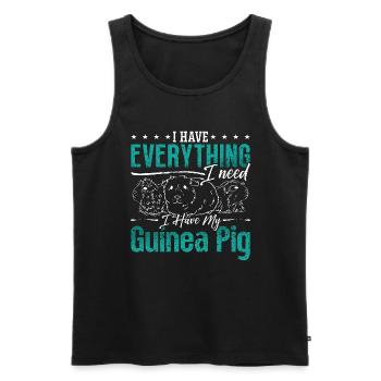 Guinea Pig I Have Everything I Need Hamster Cavy - Men's Premium Organic Tank Top - black - Front - Michal (187cm)