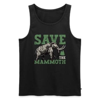 Mammouth laineux Sauvez les animaux à tronc de mammouth - Débardeur bio Premium Homme - noir - Devant - AI Model Male 178 light (178cm)