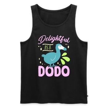 Dodo Bird Delightful As A Dodo Flightless Birds - Men's Premium Organic Tank Top - black - Front - AI Model Male 178 light (178cm)