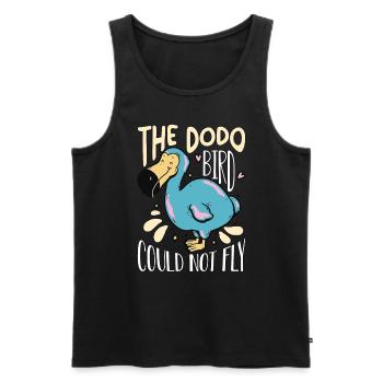 The Dodo Bird Could Not Fly Flightless Ornithology - Men's Premium Organic Tank Top - black - Front - AI Model Male 178 light (178cm)