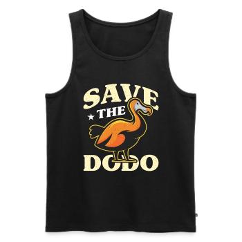 Dodo Bird Save The Dodo Flightless Extinct Birds - Männer Premium Bio Tank Top - Schwarz - Vorne - AI Model Male 178 light (178cm)