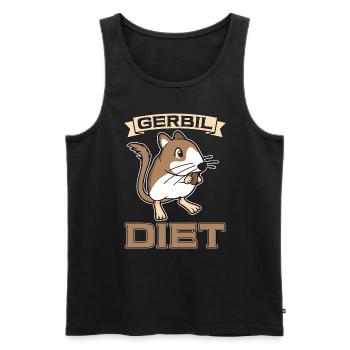 Gerbil Diet Gerbillinae Rodent Animals Racing Rat - Men's Premium Organic Tank Top - black - Front - Michal (187cm)