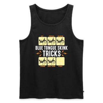 Skinks Blue Tongue Skink Tricks Exotic Animals - Männer Premium Bio Tank Top - Schwarz - Vorne - Michal (187cm)