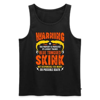 Skinks Warning This Property Is Protected Reptiles - Männer Premium Bio Tank Top - Schwarz - Vorne - Michal (187cm)