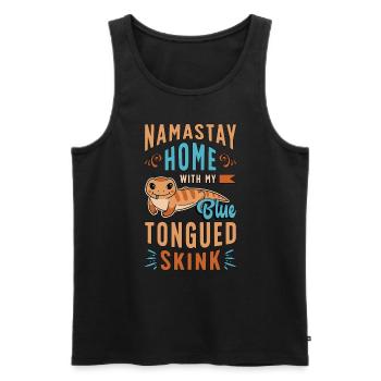 Skinks Namastay Home With My Exotic Animals Lover - Männer Premium Bio Tank Top - Schwarz - Vorne - Michal (187cm)