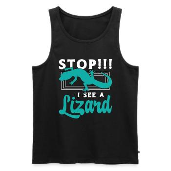 Skinks Stop I See A Lizard Blue Tongued Reptiles - Männer Premium Bio Tank Top - Schwarz - Vorne - Michal (187cm)