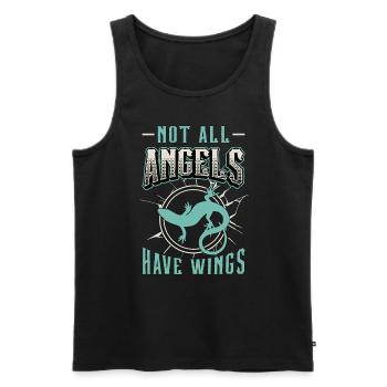 Scinques Tous les anges n’ont pas d’ailes Animaux exotiques - Débardeur bio Premium Homme - noir - Devant - Michal (187cm)