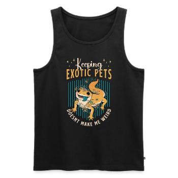 Skinks Keeping Exotic Pets Reptiles Herpetologist - Männer Premium Bio Tank Top - Schwarz - Vorne - AI Model Male 178 light (178cm)