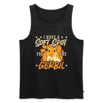 Gerbil I Have A Soft Spot For The Gerbil Rodent - Men's Premium Organic Tank Top - black - Front - Michal (187cm)