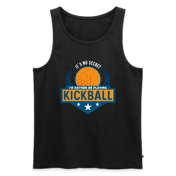 Kickball It's No Secret I'd Rather Be Kick Balls - Männer Premium Bio Tank Top - Schwarz - Vorne - Michal (187cm)