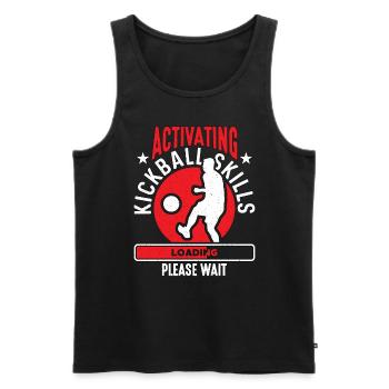 Kickball Activating Kickball Skills Kickballer - Men's Premium Organic Tank Top - black - Front - Michal (187cm)