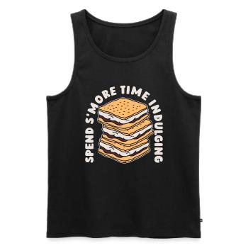 S'mores Spend S'more Time Indulging Loves Camping - Männer Premium Bio Tank Top - Schwarz - Vorne - AI Model Male 178 light (178cm)