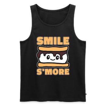 S'mores Smile S'more Loves Roasting Marshmallows - Männer Premium Bio Tank Top - Schwarz - Vorne - AI Model Male 178 light (178cm)