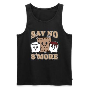 S'mores Say No S'more Loves Roasting Marshmallows - Männer Premium Bio Tank Top - Schwarz - Vorne - AI Model Male 178 light (178cm)