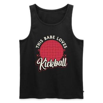 Kickball This Babe Loves Kickball Tournament Balls - Männer Premium Bio Tank Top - Schwarz - Vorne - Michal (187cm)