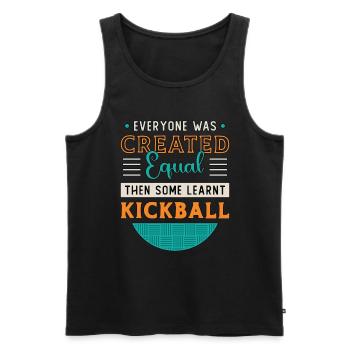 Kickball Everyone Was Created Equal Kickball Team - Männer Premium Bio Tank Top - Schwarz - Vorne - Michal (187cm)