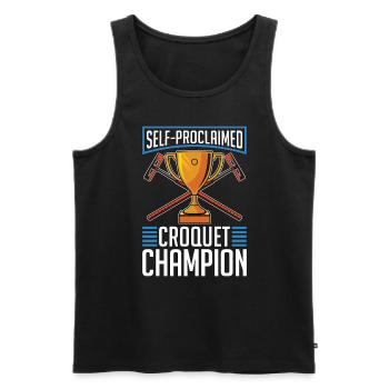 Croquet Self-Proclaimed Croquet Champion Mallet - Men's Premium Organic Tank Top - black - Front - Michal (187cm)