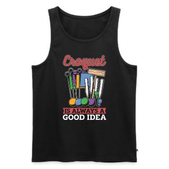 Croquet Is Always A Good Idea Loves Outdoor Game - Männer Premium Bio Tank Top - Schwarz - Vorne - AI Model Male 178 light (178cm)