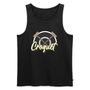 Croquet Loves Outdoor Game Mallet Croquet Master - Männer Premium Bio Tank Top - Schwarz - Vorne - AI Model Male 178 light (178cm)