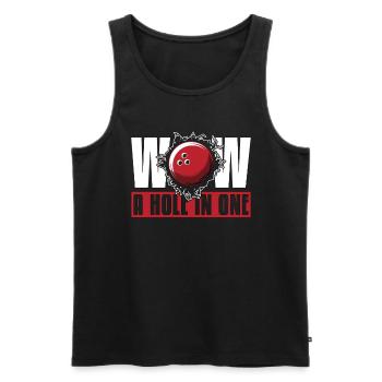 Alley Bowling Wow Un trou dans un joueur de bowling - Débardeur bio Premium Homme - noir - Devant - AI Model Male 178 light (178cm)
