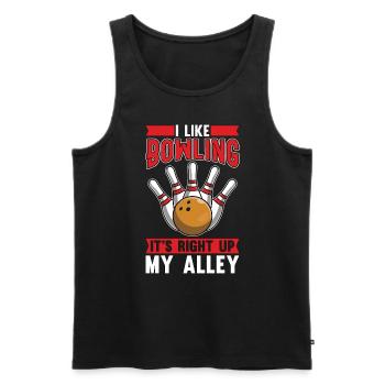 Bowling Alley I Like Bowling It's Right Ninepins - Männer Premium Bio Tank Top - Schwarz - Vorne - AI Model Male 178 light (178cm)