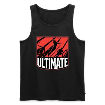 Flying Disc Ultimate Frisbee Player Disc Golfing - Débardeur bio Premium Homme - noir - Devant - Michal (187cm)