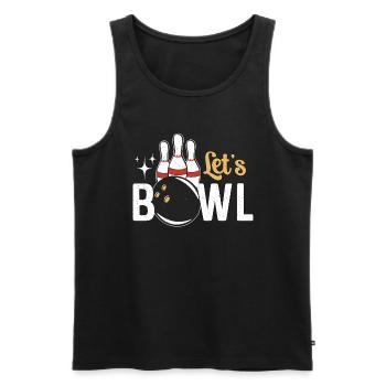 Alley Bowling Let's Bowl Ninepins Bowling Player - Männer Premium Bio Tank Top - Schwarz - Vorne - AI Model Male 178 light (178cm)