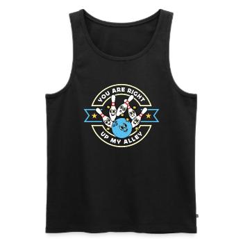Alley Bowling You Are Right Up My Bowling League - Männer Premium Bio Tank Top - Schwarz - Vorne - AI Model Male 178 light (178cm)