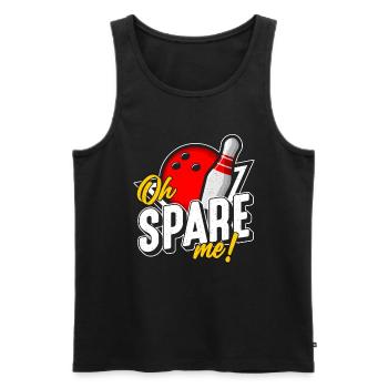 Alley Bowling Oh Spare Me Bowling Game Ninepins - Männer Premium Bio Tank Top - Schwarz - Vorne - AI Model Male 178 light (178cm)