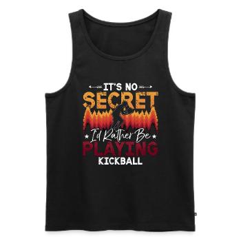 Kickball It's No Secret I'd Rather Be Kickballer - Männer Premium Bio Tank Top - Schwarz - Vorne - Michal (187cm)