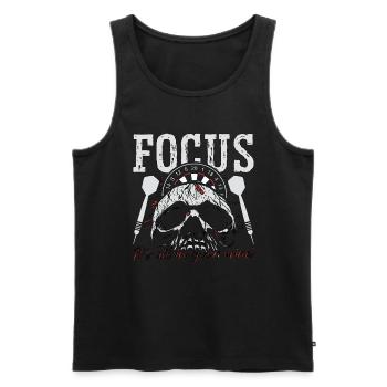 Target Sports Focus It's All In Your Mind Dartclub - Men's Premium Organic Tank Top - black - Front - AI Model Male 178 light (178cm)