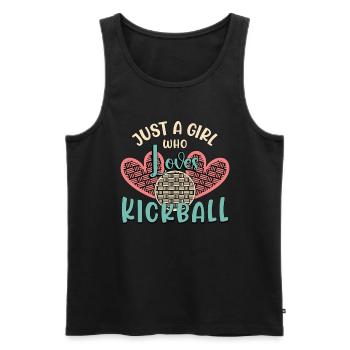 Kickball Just A Girl Who Loves Kickball Tournament - Männer Premium Bio Tank Top - Schwarz - Vorne - Michal (187cm)