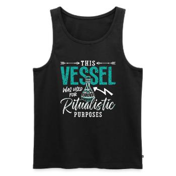 Anthropology This Vessel Was Used For Paleontology - Men's Premium Organic Tank Top - black - Front - Michal (187cm)