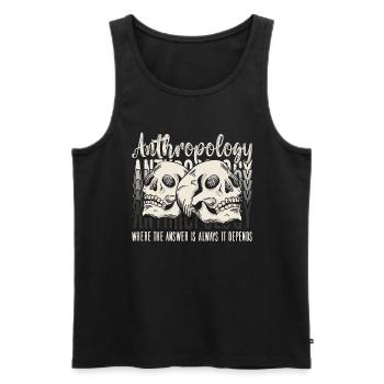 Anthropology Where The Answer Paleontology Science - Men's Premium Organic Tank Top - black - Front - Michal (187cm)