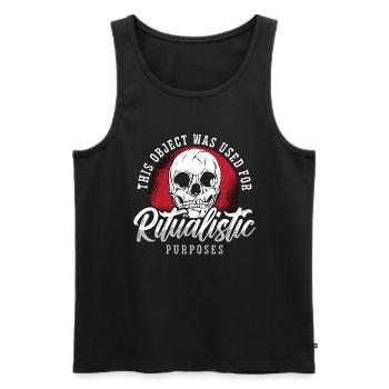 Anthropology This Object Was Used For Archaeology - Men's Premium Organic Tank Top - black - Front - AI Model Male 178 light (178cm)