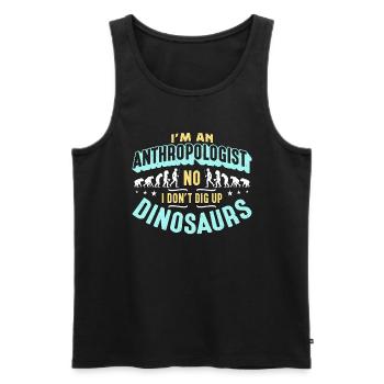 I'm An Anthropologist No I Don't Dig Ethnography - Men's Premium Organic Tank Top - black - Front - AI Model Male 178 light (178cm)