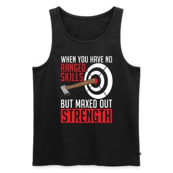 Target Sports When You Have No Ranged Darts Boards - Männer Premium Bio Tank Top - Schwarz - Vorne - Michal (187cm)