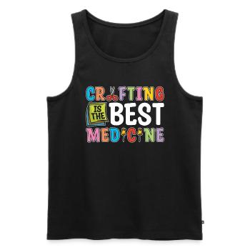 Scrapbooking Crafting Is The Best Loves Journaling - Men's Premium Organic Tank Top - black - Front - AI Model Male 178 light (178cm)