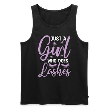 Aesthetician Just A Girl Who Does Lashes Skin Care - Men's Premium Organic Tank Top - black - Front - Michal (187cm)
