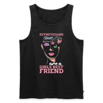 Aesthetician Estheticians Are A Girl's Skin Care - Men's Premium Organic Tank Top - black - Front - Michal (187cm)